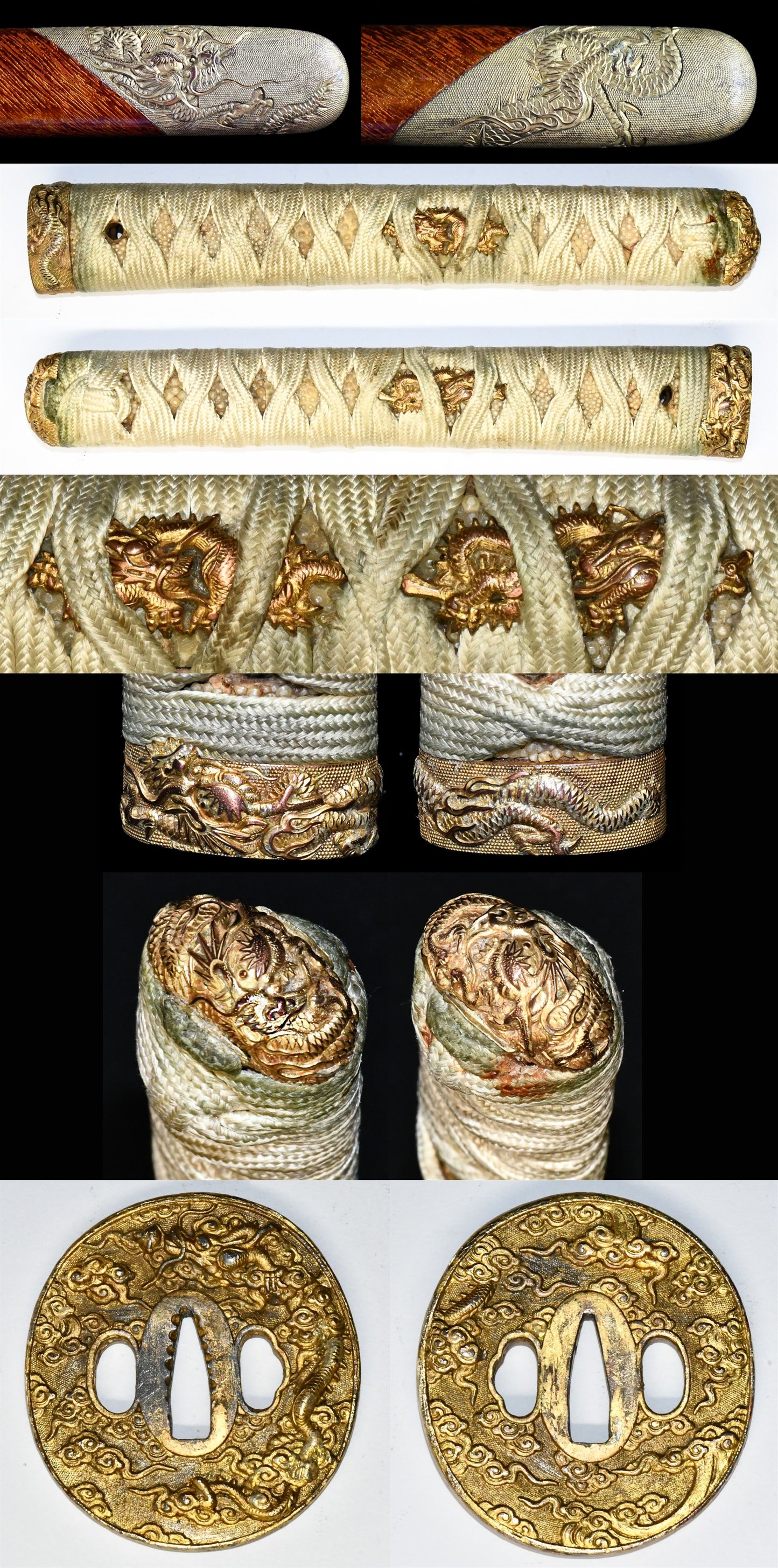 刀 □□景光 吉光(真鍮貼付)赤茶塗打刀拵(保存会鑑定書付) Katana Kagemitsu Yoshimitsu(Brass Paste) 品番:MB048