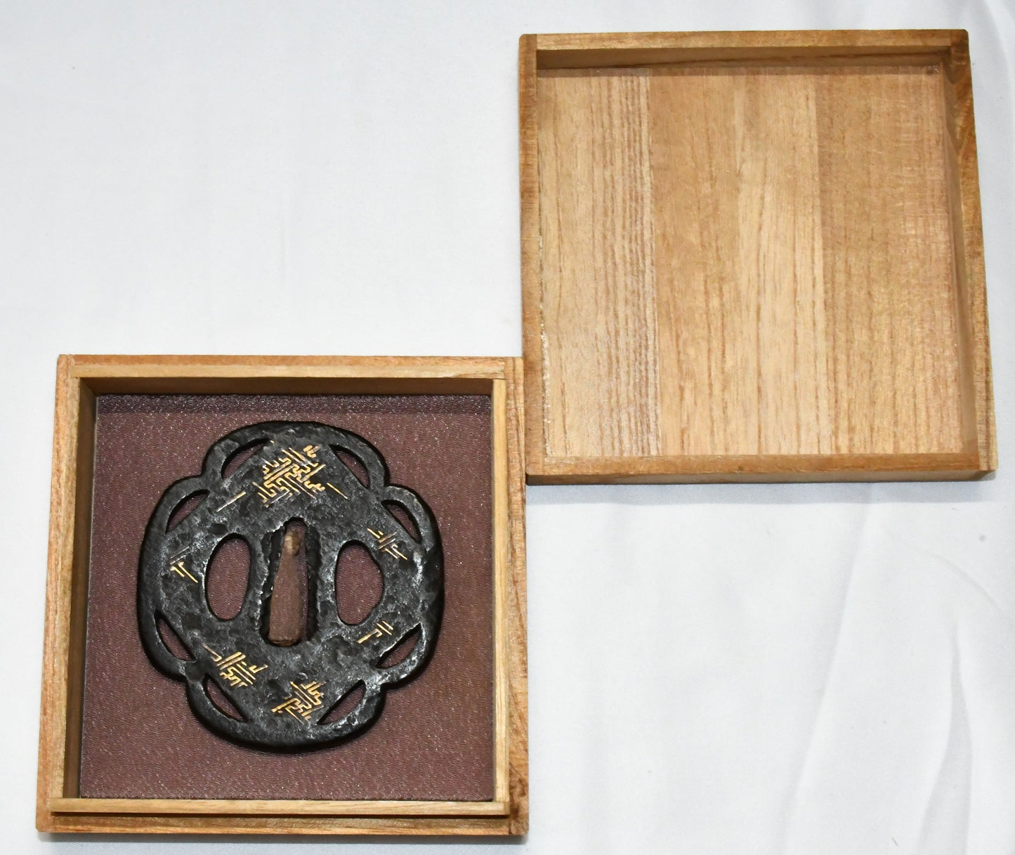 肥後金象嵌 木瓜鐔 品番:TSU031