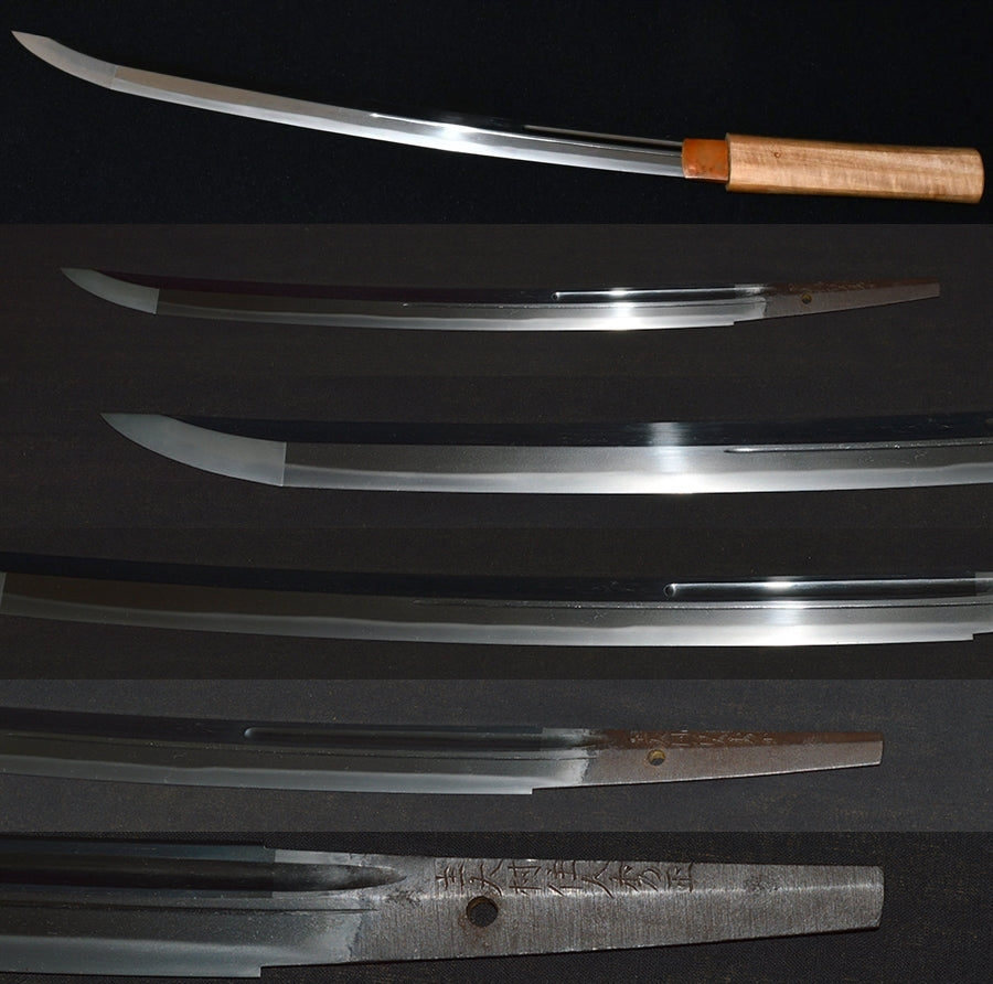 (Cutting gold powder inscription) Tadayoshi Hizen Kuni (Cutting Encyclopedia) Lord Village Residents Hidemasa Hidemasa Swordsman Wakizashi (HIZENKOKU TADAYOSHI) (Omura-jyuunin-Masahide)