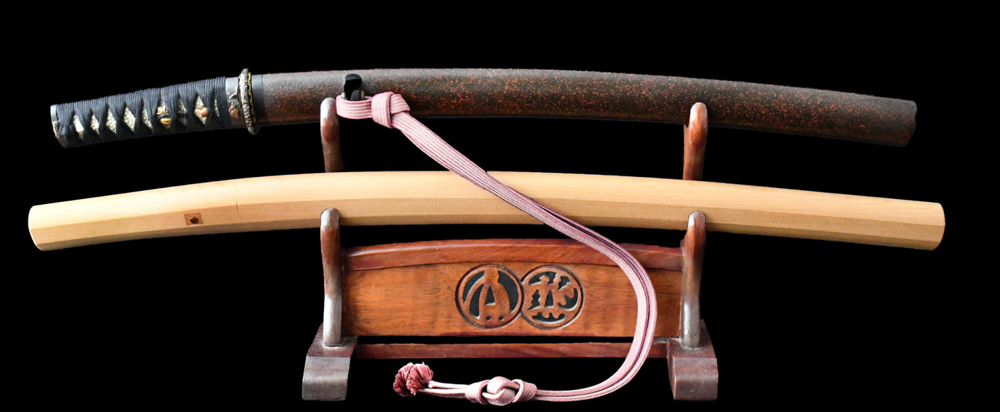 脇指　羽州村山郡月山弥八郎貞吉　於牛込造之　保存刀剣鑑定書 WAKIZASHI　Ushu Murayama-gun Gassan Yahachirou Sadakichi Oite Ushigome tsukurikore ［NBTHK： Hozon］　品番：ＷＡ０４３