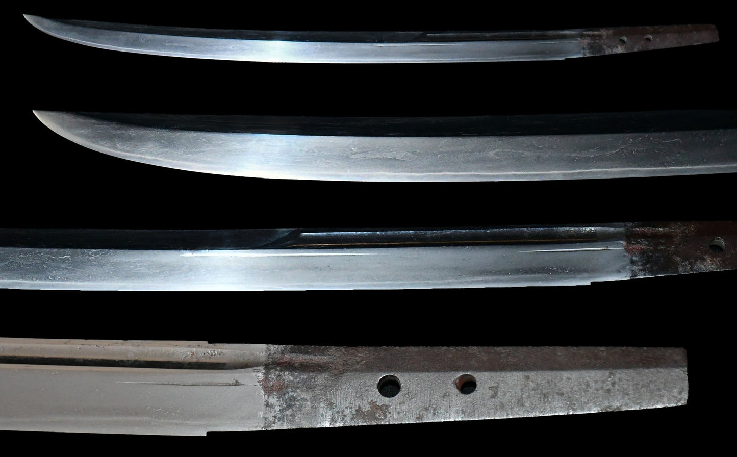 薙刀直し脇指　無銘　（古金剛兵衛）（切付銘）月　特別保存刀剣鑑定書 Naginata naoshi wakizashi  No signature (Kokongouhe) (kiritsuke mei)　Tsuki ［NBTHK：Tokubetsu Hozon］ 品番：ＷＡ０３８