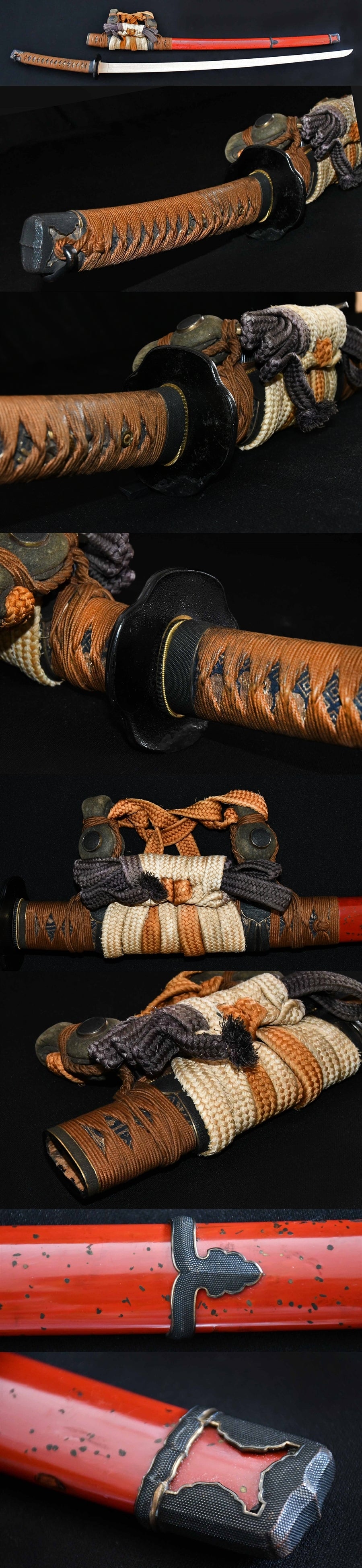 Zhu lacquer insecticiper-shaped shine-shaped sword-made swords preserved sword gear appraisal TACHI-KOSHIRAE [NBTHK: HOZON] Part number: KO002