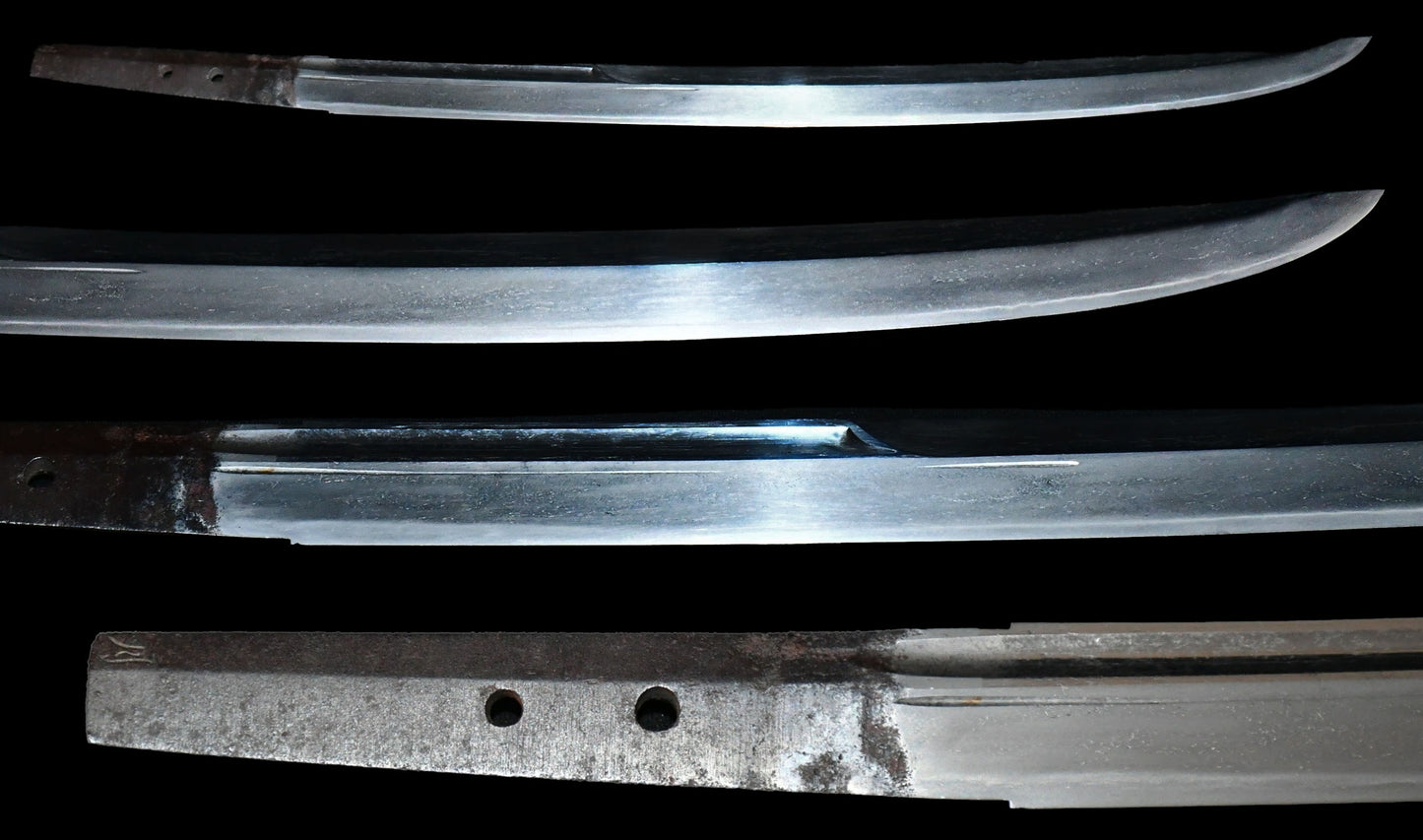 薙刀直し脇指　無銘　（古金剛兵衛）（切付銘）月　特別保存刀剣鑑定書 Naginata naoshi wakizashi  No signature (Kokongouhe) (kiritsuke mei)　Tsuki ［NBTHK：Tokubetsu Hozon］ 品番：ＷＡ０３８
