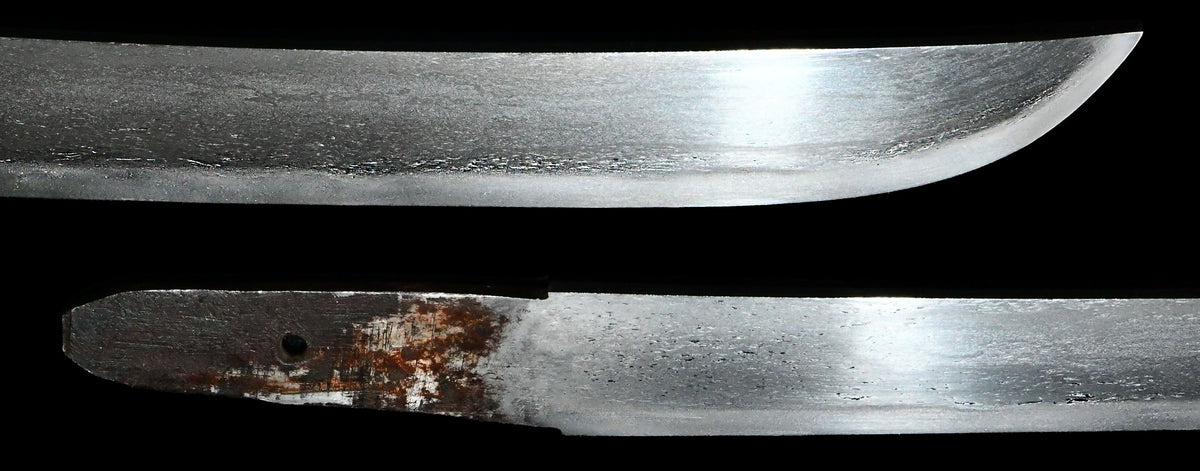 短刀　無銘（海部）保存刀剣鑑定書　鶴足皮鞘拵付 Tantou　No signature　Kaifu ［NBTHK： Hozon］ 品番：ＴＡ００８